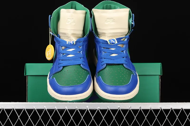 All Categories Air Jordan Jordan Series Basketball Shoes Air Jordan 1 High Air Jordan 1 Zoom Comfort AJ1 Joe 1 Blue Green California High Top Classic Retro Cultural Leisure Sports Basketball Shoes DJ1199-400